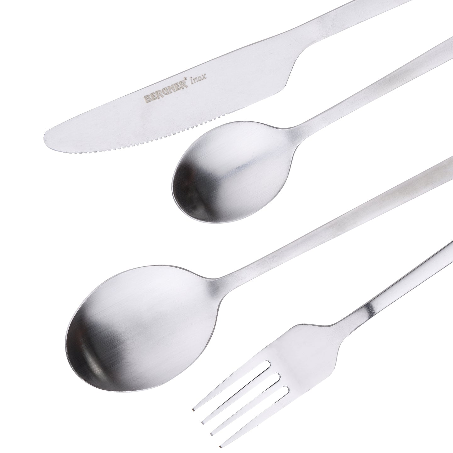 Cubertería de 24 piezas Bergner de acero inoxidable - Pau matt (8)